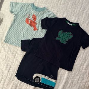 Janie and Jack Short Sleeve Cotton Shirts Toddler Boy Size 3, Bundle of 3